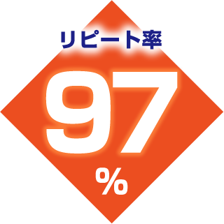 リピート率97%