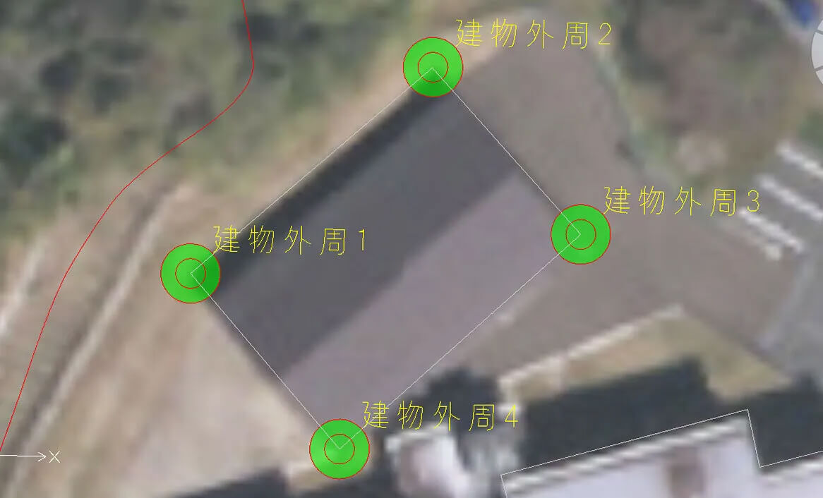 測量データを図面に配置するプロット機能